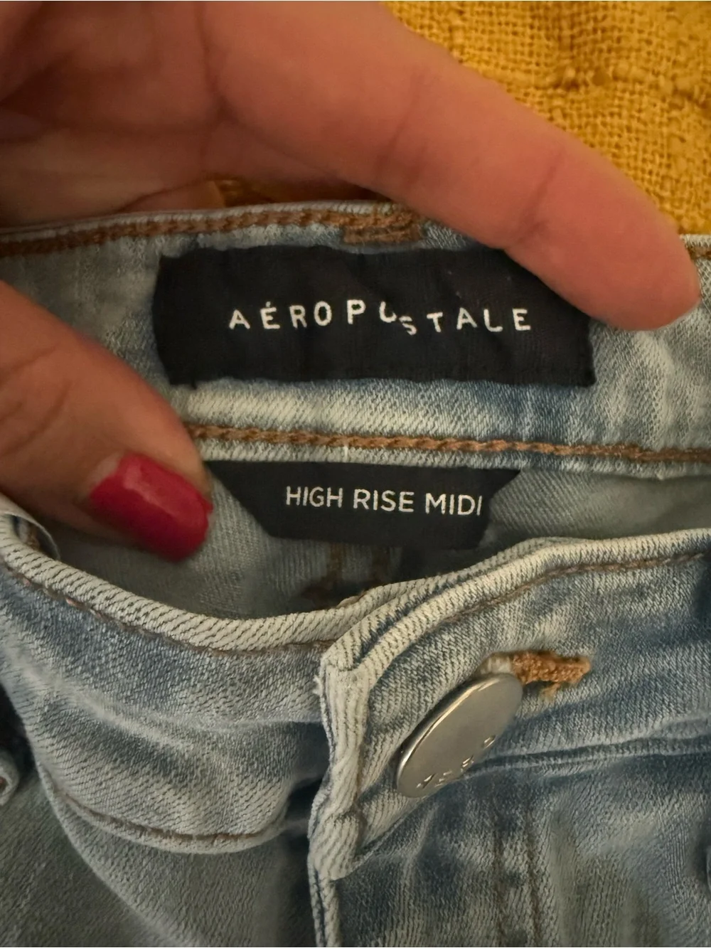 Aeropostale Light Blue Cuffed Denim Shorts